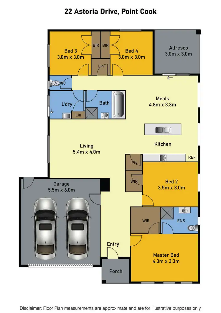 Floorplan of Homely house listing, 22 Astoria Drive, Point Cook VIC 3030