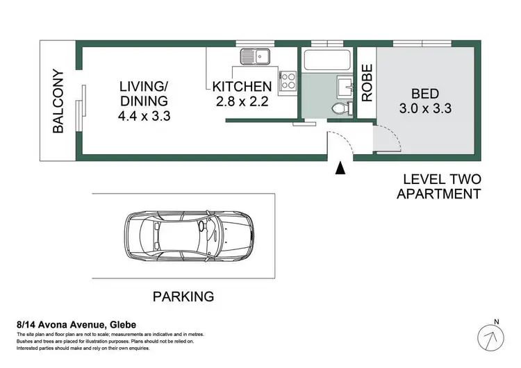 Floorplan of Homely apartment listing, 8/14 Avona Avenue, Glebe NSW 2037