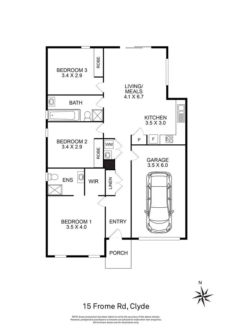 Floorplan of Homely house listing, 15 Frome Road, Clyde VIC 3978