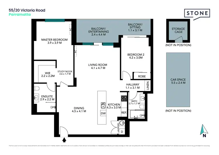 Floorplan of Homely apartment listing, 55/20 Victoria Road, Parramatta NSW 2150
