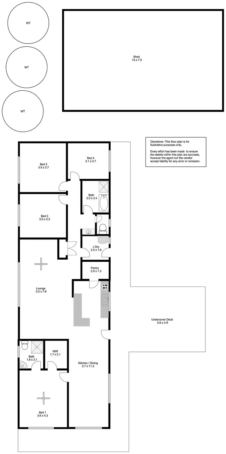 Floorplan of Homely house listing, 14 Dorward Street, North Shields SA 5607