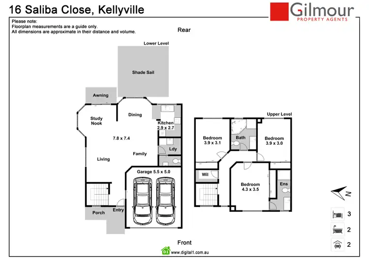 Floorplan of Homely townhouse listing, 16 Saliba Close, Kellyville NSW 2155