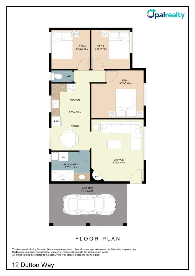 Floorplan of Homely house listing, 12 Dutton Way, Singleton WA 6175