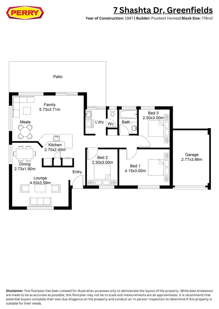 Floorplan of Homely house listing, 7 Shashta Drive, Greenfields WA 6210