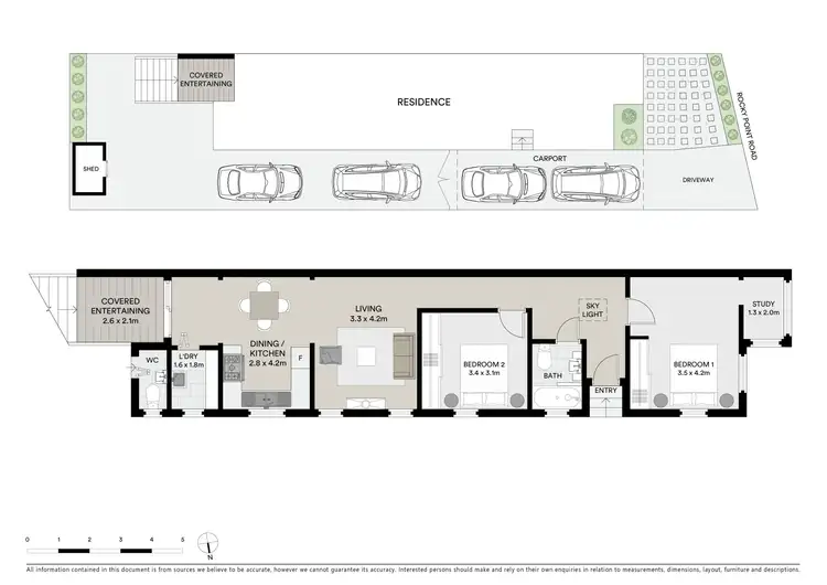 Floorplan of Homely semi-detached listing, 24 Rocky Point Road, Kogarah NSW 2217