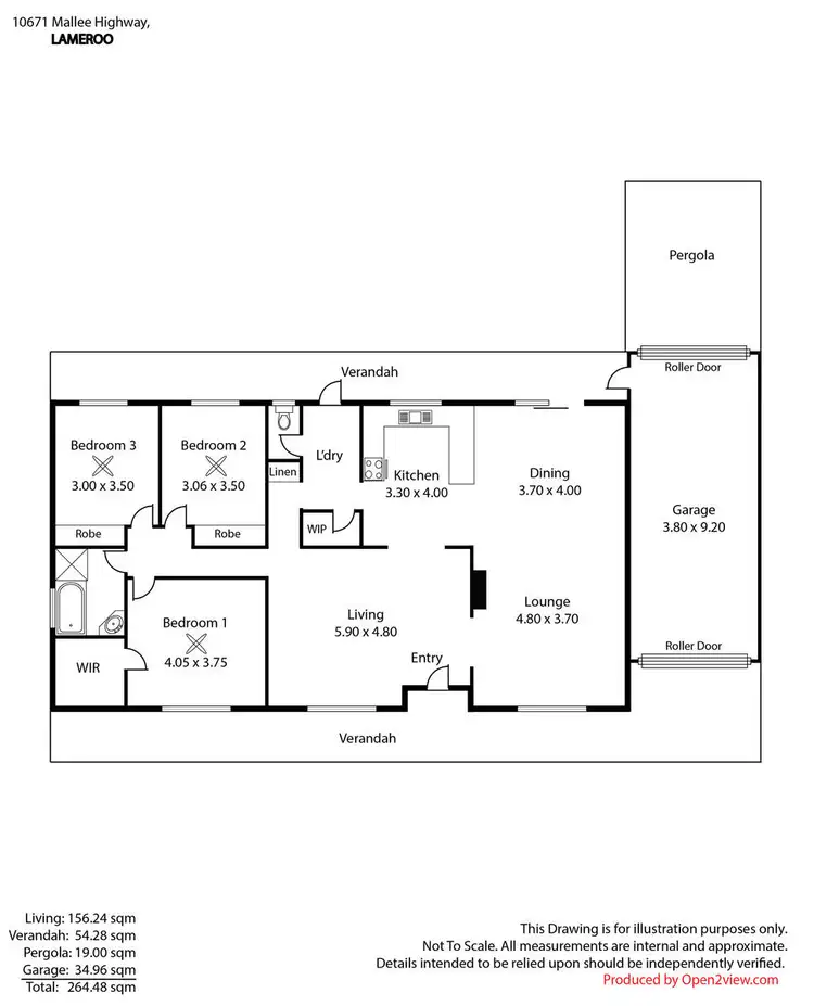 Floorplan of Homely rural property listing, 10671 Mallee Highway, Lameroo SA 5302