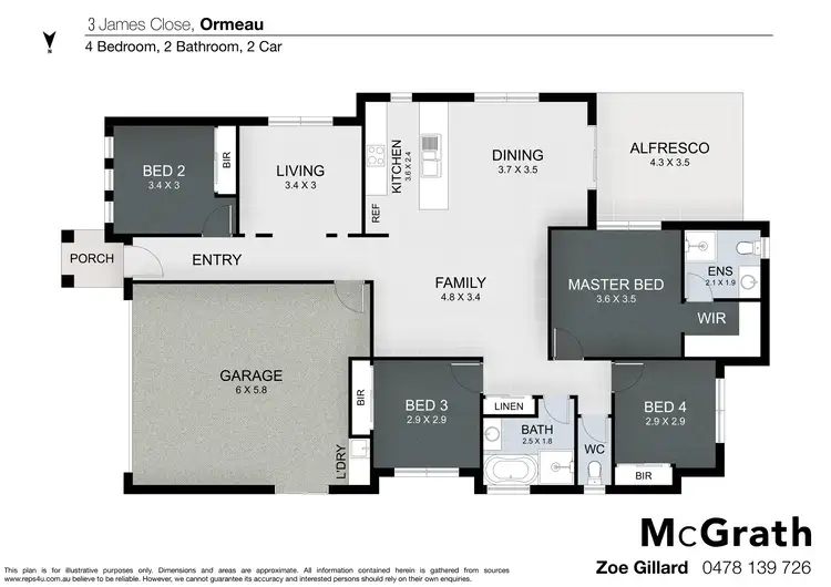 Floorplan of Homely house listing, 3 James Close, Ormeau QLD 4208