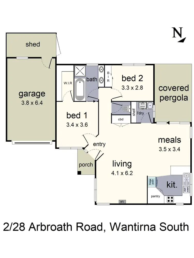 Floorplan of Homely unit listing, 2/28 Arbroath Road, Wantirna South VIC 3152