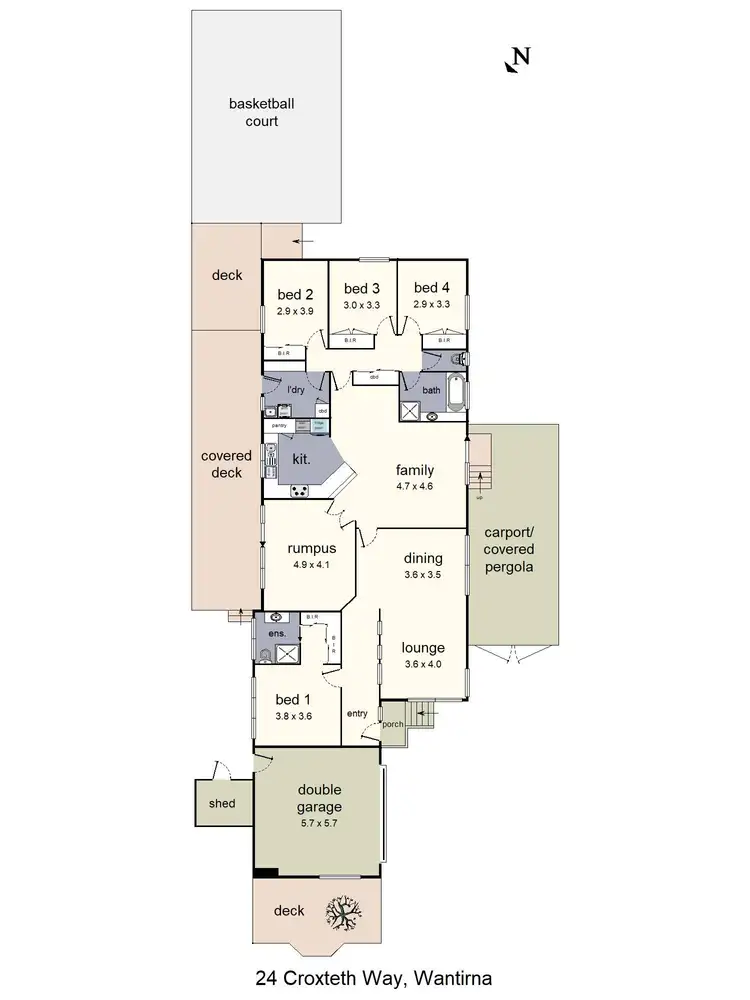 Floorplan of Homely house listing, 24 Croxteth Way, Wantirna VIC 3152
