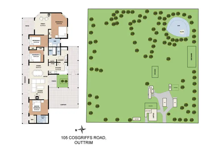 Floorplan of Homely rural property listing, 105 Cosgriffs Road, Outtrim VIC 3951
