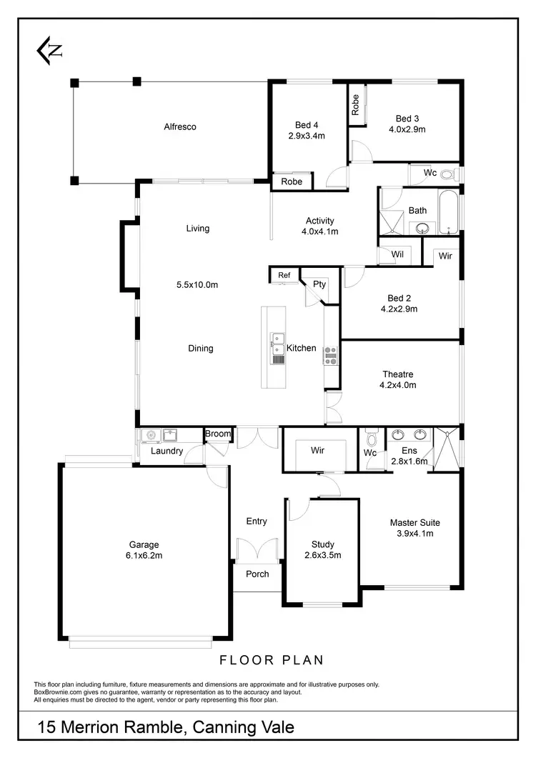 Floorplan of Homely house listing, 15 Merrion Ramble, Canning Vale WA 6155