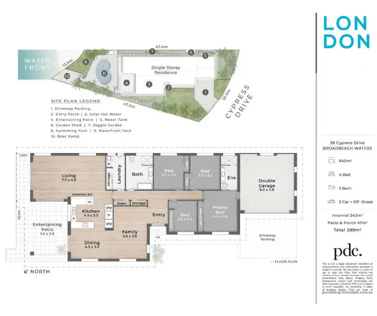Floorplan of Homely house listing, 38 Cypress Drive, Broadbeach Waters QLD 4218