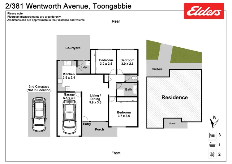 Floorplan of Homely villa listing, 2/381 Wentworth Avenue, Toongabbie NSW 2146