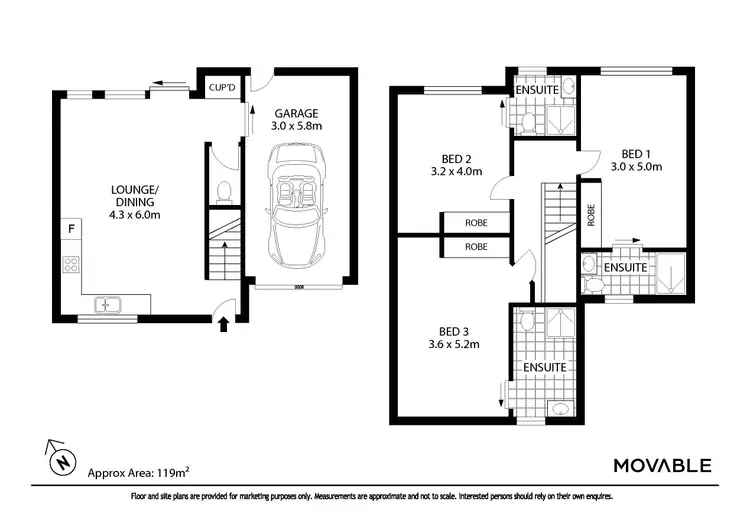 Floorplan of Homely townhouse listing, 2/299 Sandgate Road, Shortland NSW 2307