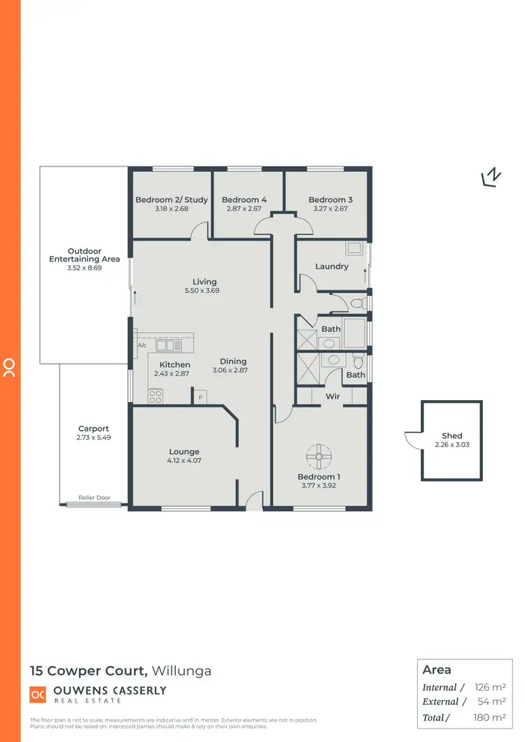 Floorplan of Homely house listing, 15 Cowper Court, Willunga SA 5172