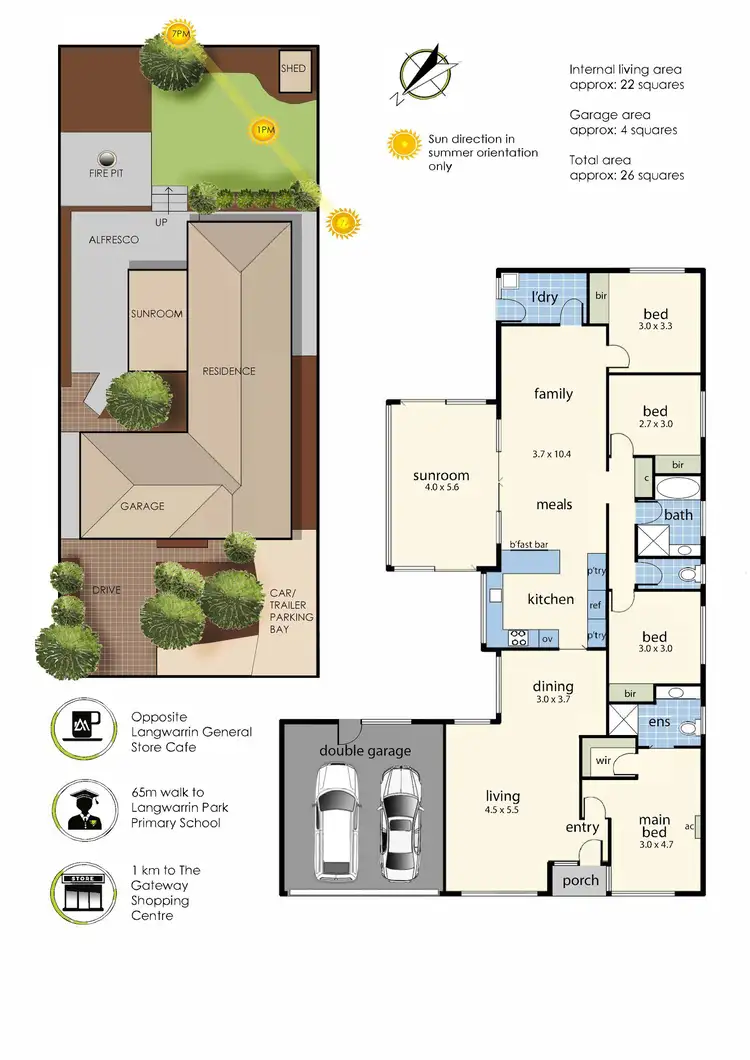 Floorplan of Homely house listing, 24 Northgateway, Langwarrin VIC 3910