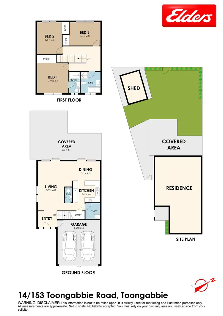 Floorplan of Homely townhouse listing, 14/153 Toongabbie Road, Toongabbie NSW 2146