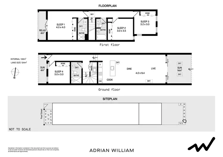 Floorplan of Homely semi-detached listing, 43 Pearl Street, Newtown NSW 2042
