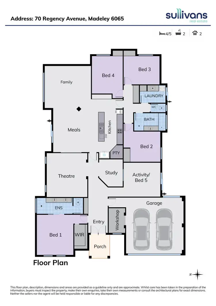 Floorplan of Homely house listing, 70 Regency Avenue, Madeley WA 6065