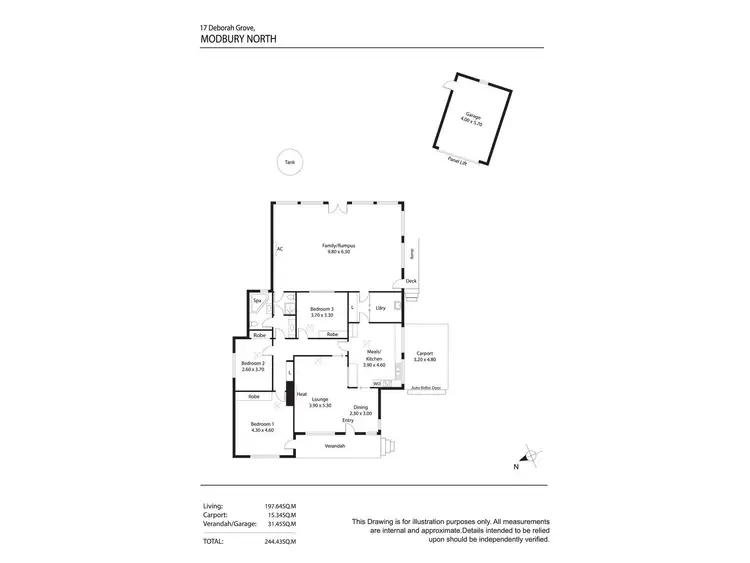 Floorplan of Homely house listing, 17 Deborah Grove, Modbury North SA 5092