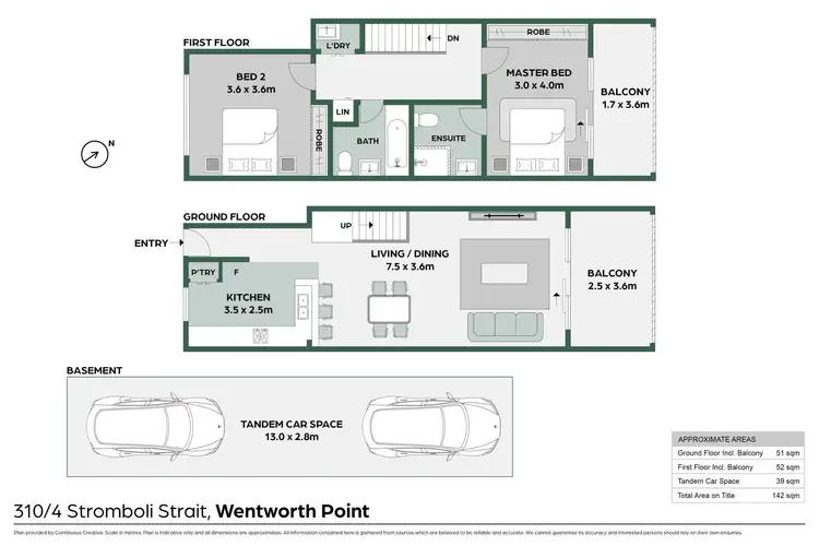 Floorplan of Homely apartment listing, 310/4 Stromboli Strait, Wentworth Point NSW 2127