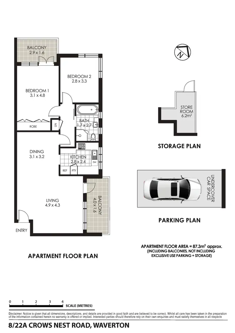 Floorplan of Homely unit listing, 8/22a Crows Nest Road, Waverton NSW 2060