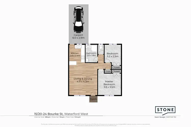 Floorplan of Homely unit listing, 15/20-24 Bourke Street, Waterford West QLD 4133