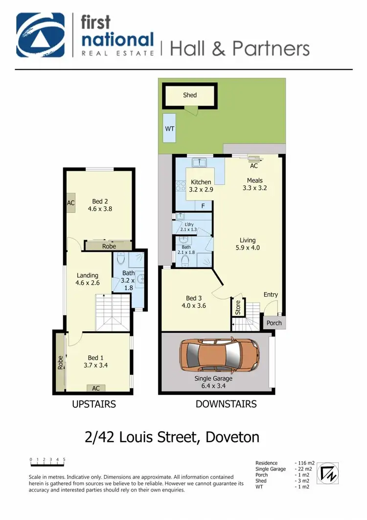 Floorplan of Homely townhouse listing, 2/42 Louis Street, Doveton VIC 3177