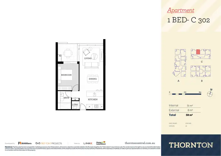 Floorplan of Homely apartment listing, 302/81C Lord Sheffield Circuit, Penrith NSW 2750