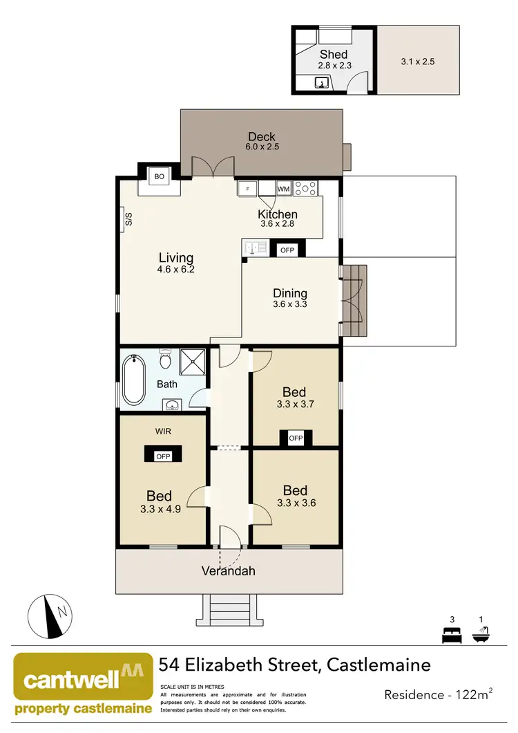 Floorplan of Homely house listing, 54 Elizabeth Street, Castlemaine VIC 3450