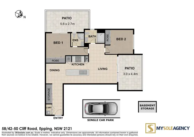 Floorplan of Homely apartment listing, 58/42-50 Cliff Road, Epping NSW 2121