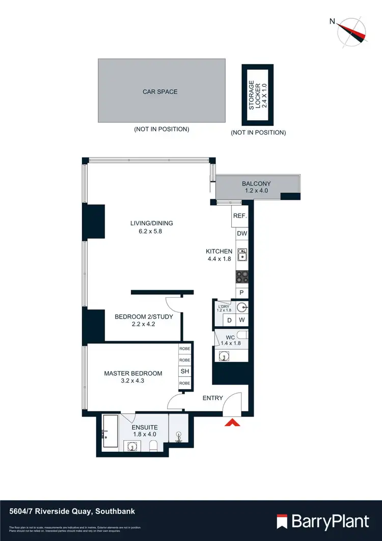 Floorplan of Homely apartment listing, 5604/7 Riverside Quay, Southbank VIC 3006