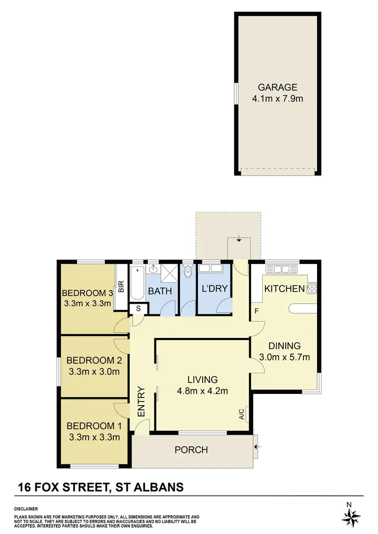 Floorplan of Homely house listing, 16 Fox Street, St Albans VIC 3021