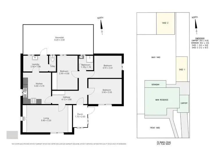 Floorplan of Homely house listing, 76 Newton Street, Whyalla SA 5600