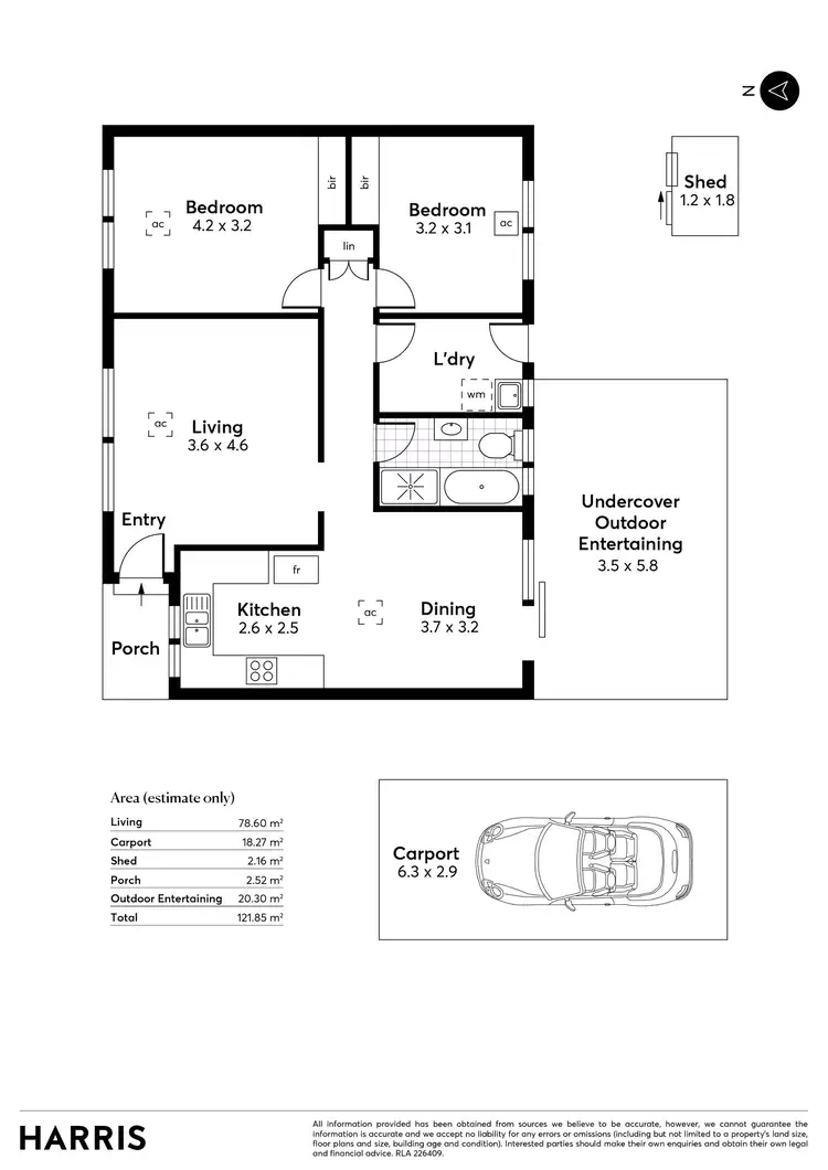 Floorplan of Homely unit listing, 2/18 Barnes Avenue, Magill SA 5072