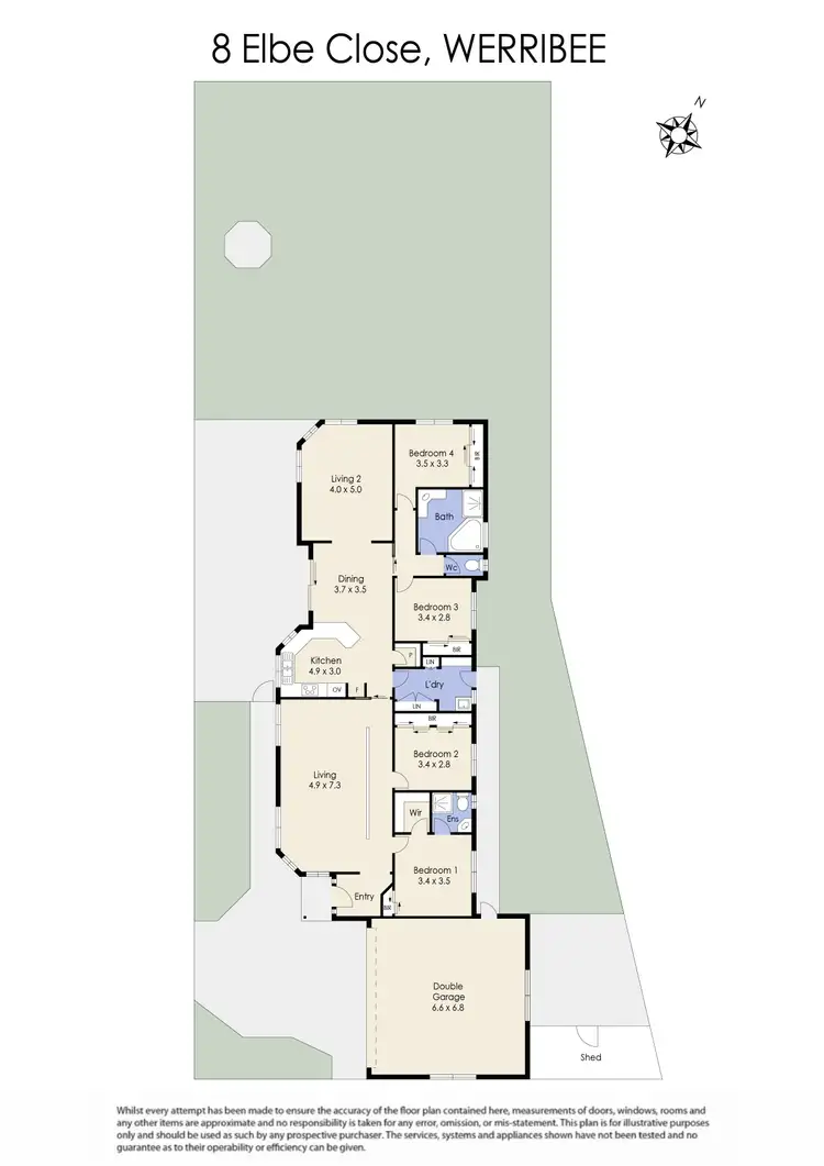 Floorplan of Homely house listing, 8 Elbe Close, Werribee VIC 3030