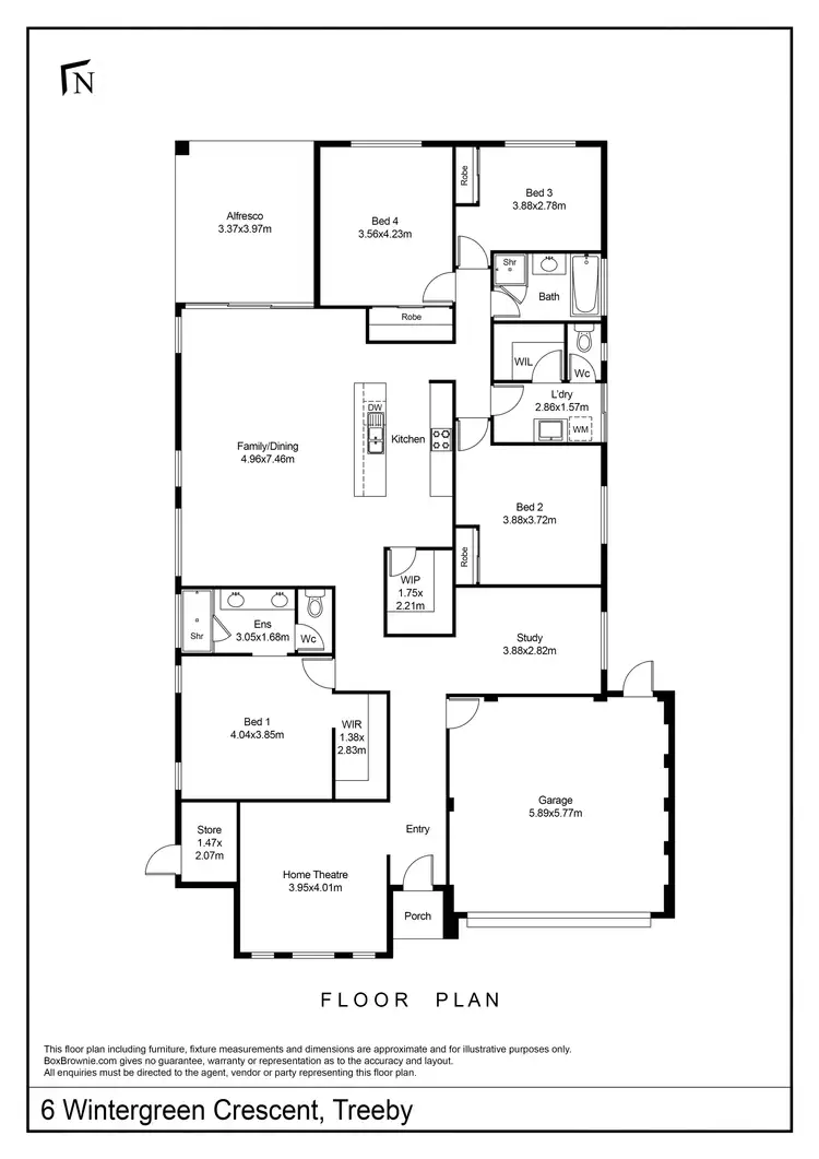 Floorplan of Homely house listing, 6 Wintergreen Crescent, Treeby WA 6164
