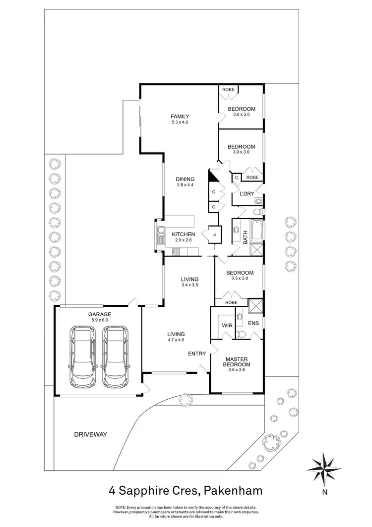 Floorplan of Homely house listing, 4 Sapphire Crescent, Pakenham VIC 3810