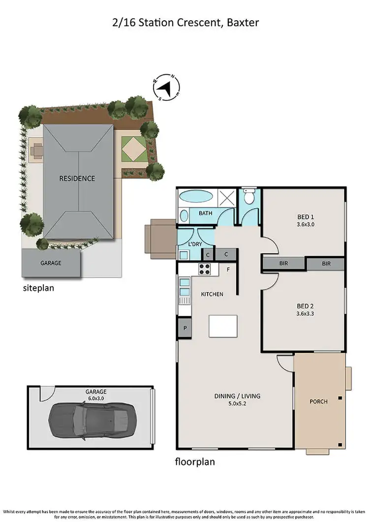 Floorplan of Homely unit listing, 2/16 Station Crescent, Baxter VIC 3911