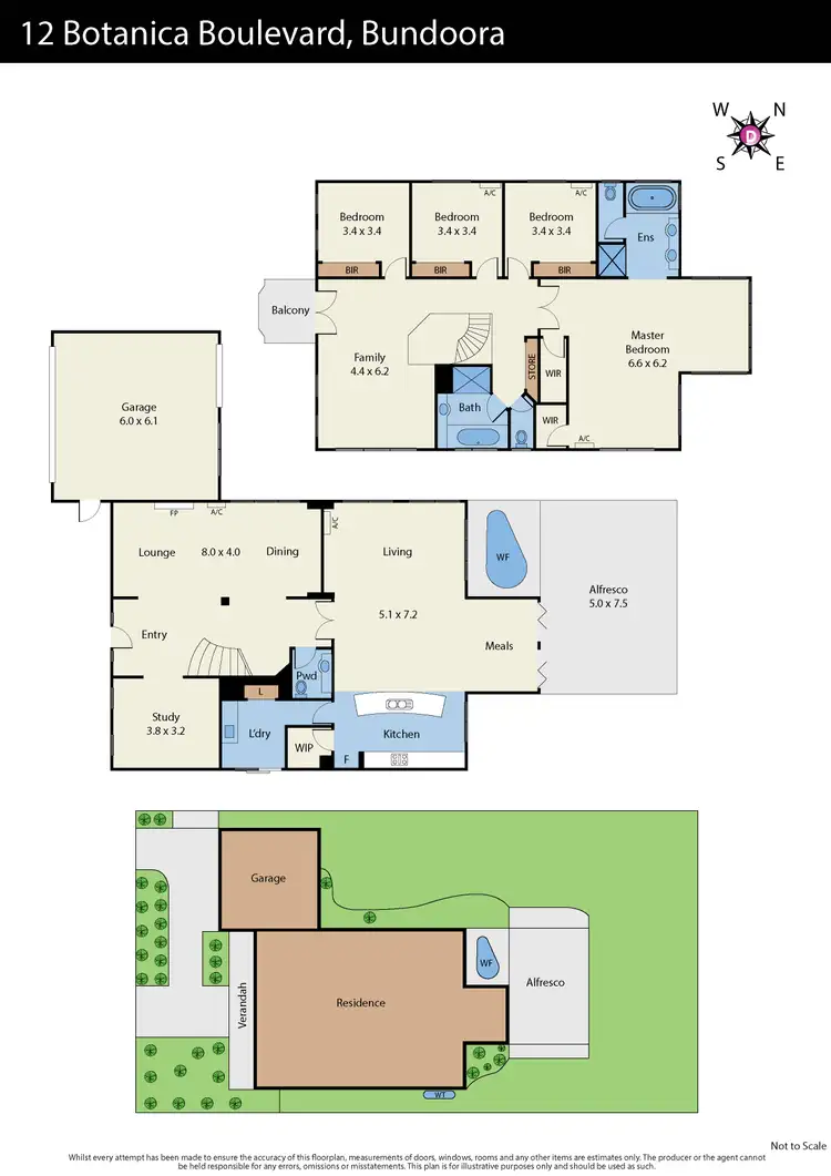 Floorplan of Homely house listing, 12 Botanica Boulevard, Bundoora VIC 3083