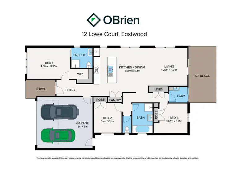 Floorplan of Homely house listing, 12 Lowe Court, Eastwood VIC 3875
