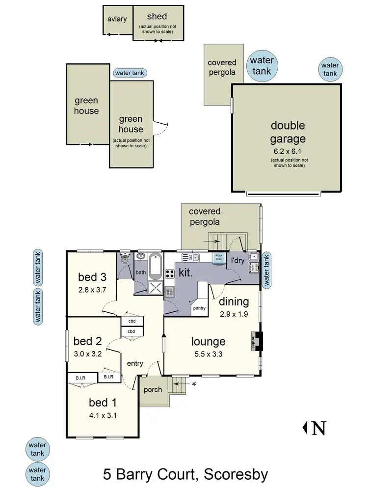 Floorplan of Homely house listing, 5 Barry Court, Scoresby VIC 3179