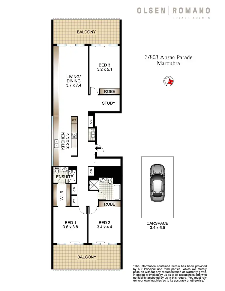 Floorplan of Homely apartment listing, 3/803 Anzac Parade, Maroubra NSW 2035