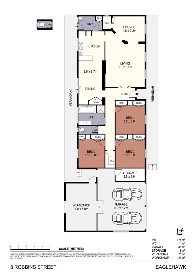 Floorplan of Homely house listing, 8 Robbins Street, Eaglehawk VIC 3556