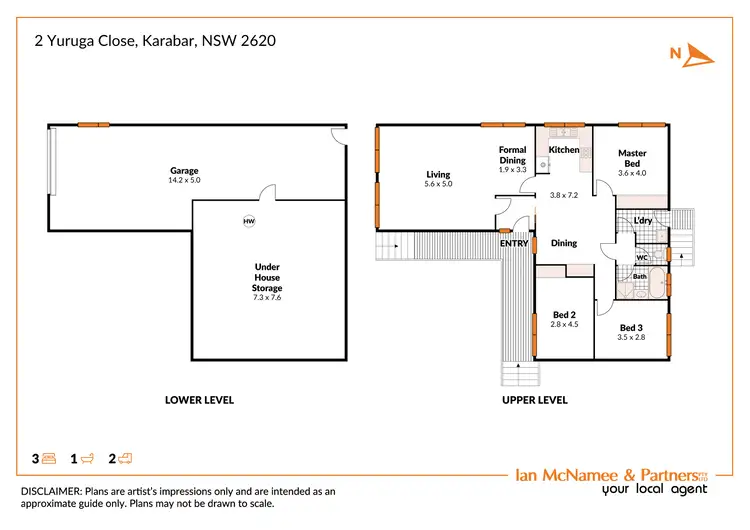 Floorplan of Homely house listing, 2 Yuruga Close, Karabar NSW 2620