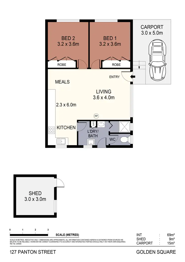 Floorplan of Homely unit listing, 127 Panton Street, Golden Square VIC 3555