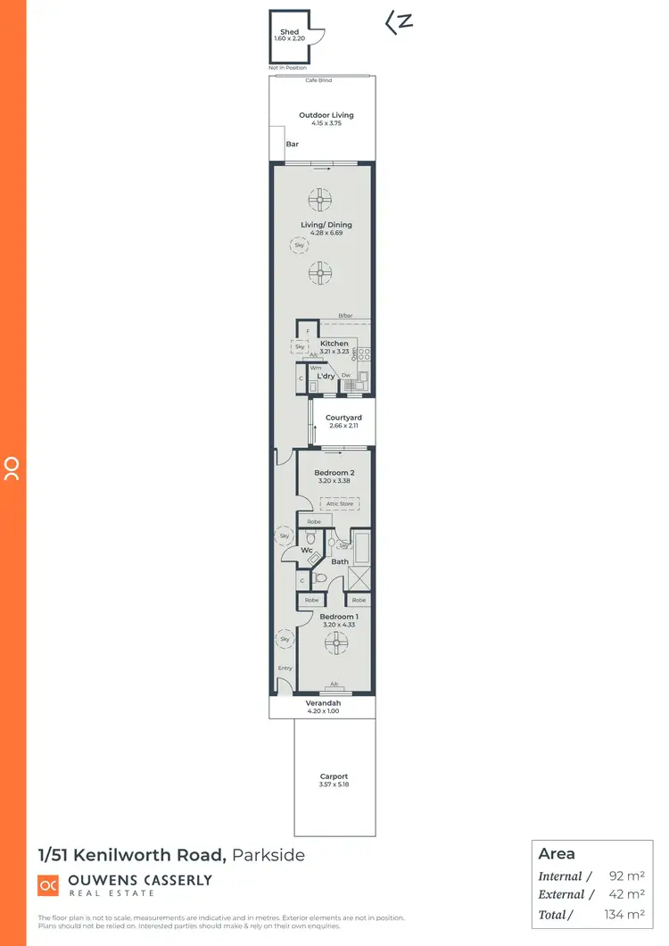 Floorplan of Homely unit listing, 1/51 Kenilworth Road, Parkside SA 5063