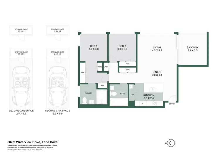 Floorplan of Homely apartment listing, 507/9 Waterview Drive, Lane Cove NSW 2066