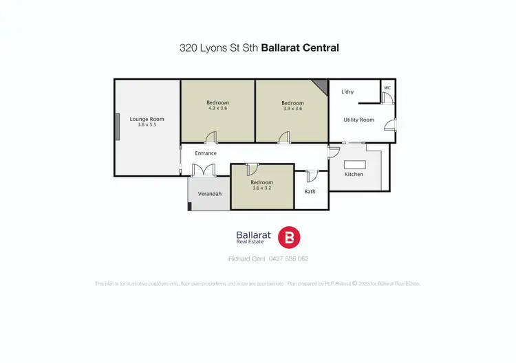 Floorplan of Homely house listing, 320 Lyons Street South, Ballarat Central VIC 3350