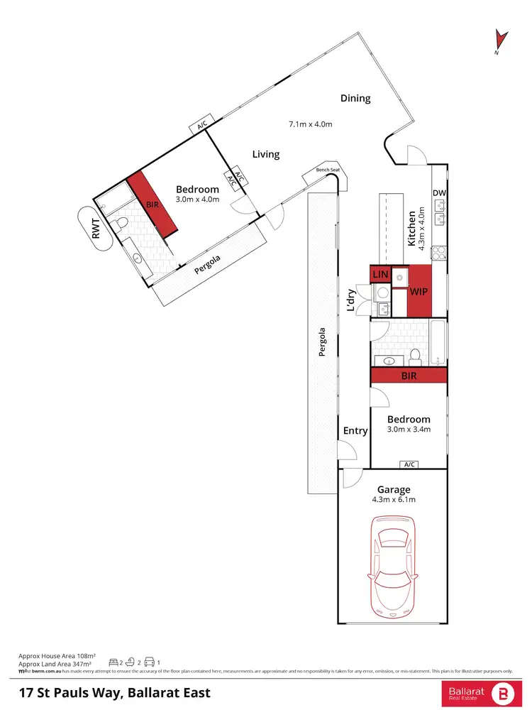 Floorplan of Homely house listing, 17 St Pauls Way, Ballarat East VIC 3350
